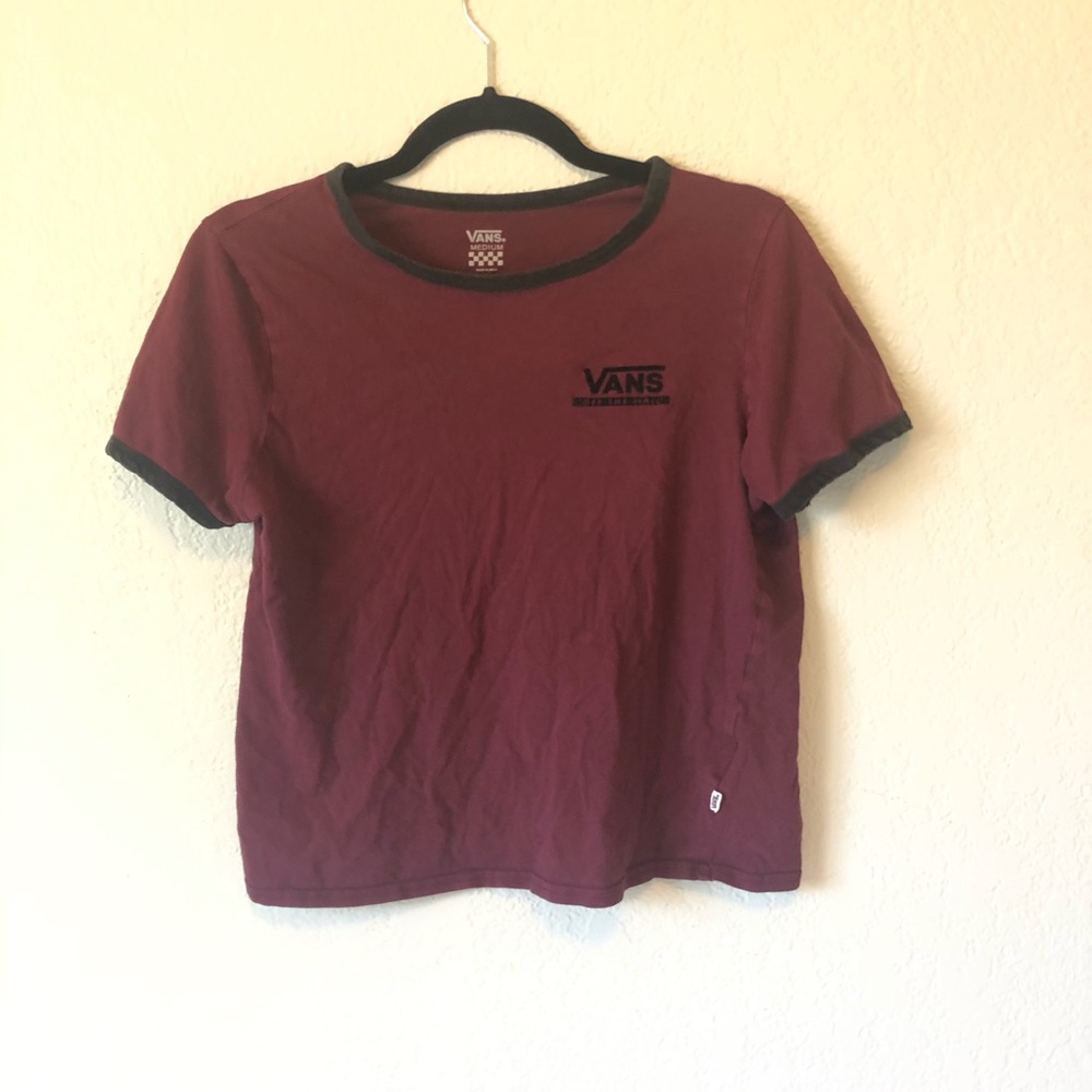 Maroon vans shirt size M